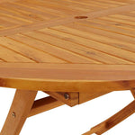 HKH Mesa de Jardim Dobrável 110 Cm Madeira de Acácia Maciça - Marrom