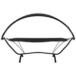 HKH Espreguiçadeira Exterior C/ Toldo Aço E Tecido Oxford - Preto