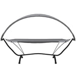 HKH Espreguiçadeira Exterior C/ Toldo Aço E Tecido Oxford Cinzento - Cinzeto