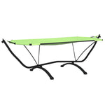 HKH Espreguiçadeira Exterior C/ Toldo Aço E Tecido Oxford - Verde