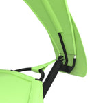 HKH Espreguiçadeira Exterior C/ Toldo Aço E Tecido Oxford - Verde