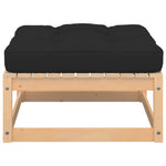 HKH 3 Pcs Conjunto Lounge de Jardim C/ Almofadões Pinho Maciço - Antracite