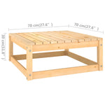 HKH 3 Pcs Conjunto Lounge de Jardim C/ Almofadões Pinho Maciço - Antracite