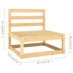 HKH 4 Pcs Conjunto Lounge de Jardim C/ Almofadões Pinho Maciço - Antracite