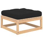HKH 4 Pcs Conjunto Lounge de Jardim C/ Almofadões Pinho Maciço - Antracite