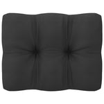 HKH 4 Pcs Conjunto Lounge de Jardim C/ Almofadões Pinho Maciço - Antracite