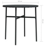 HKH Mesa de Centro 45 Cm Vime Pe - Preto