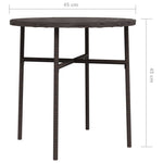HKH Mesa de Centro 45 Cm Vime Pe Castanho - Marrom