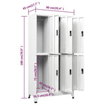 Taquilla de Acero HKH - 90x45x180 Cm - Blanco