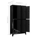 HKH Cacifo em Aço - 90x45x180 Cm - Preto