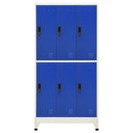 HKH Taquilla de Acero - 90x45x180 cm - Gris / Azul