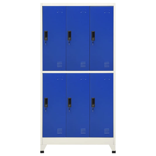 HKH Cacifo em Aço e - 90x45x180 Cm - Cinzento / Azul