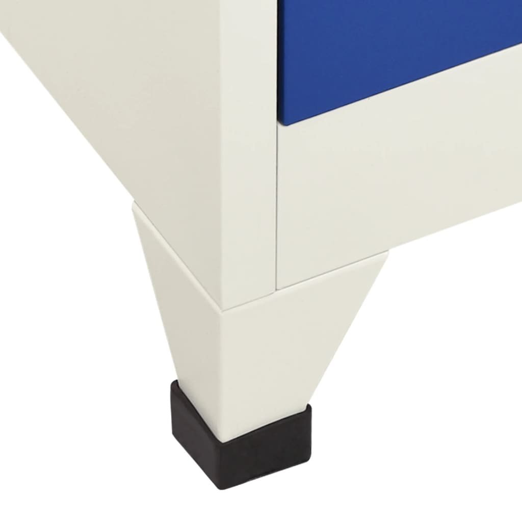 HKH Taquilla de Acero - 90x45x180 cm - Gris / Azul