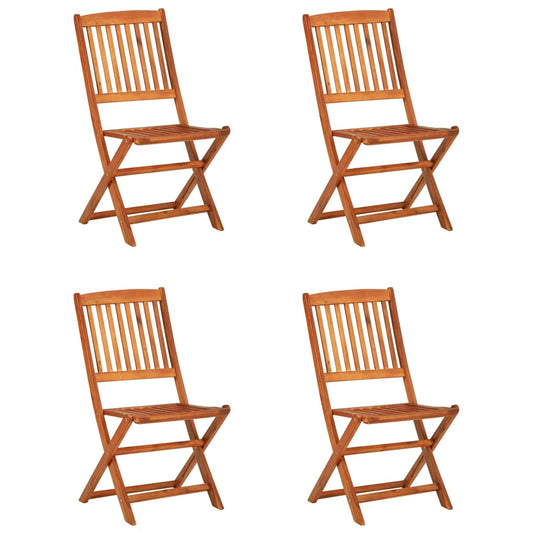 HKH 5 Pcs Conjunto de Jantar para Jardim Madeira de Acácia Maciça - Marrom