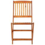 HKH 5 Pcs Conjunto de Jantar para Jardim Madeira de Acácia Maciça - Marrom