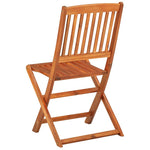 HKH 5 Pcs Conjunto de Jantar para Jardim Madeira de Acácia Maciça - Marrom