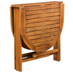 HKH 5 Pcs Conjunto de Jantar para Jardim Madeira de Acácia Maciça - Marrom