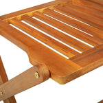 HKH 5 Pcs Conjunto de Jantar para Jardim Madeira de Acácia Maciça - Marrom