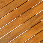 HKH 5 Pcs Conjunto de Jantar para Jardim Madeira de Acácia Maciça - Marrom