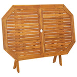 HKH 5 Pcs Conjunto de Jantar para Jardim Madeira de Acácia Maciça - Marrom