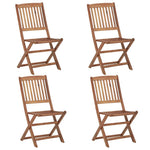 HKH 5 Pcs Conjunto de Jantar para Jardim Madeira de Acácia Maciça - Marrom