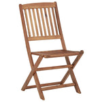 HKH 5 Pcs Conjunto de Jantar para Jardim Madeira de Acácia Maciça - Marrom