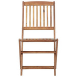 HKH 5 Pcs Conjunto de Jantar para Jardim Madeira de Acácia Maciça - Marrom