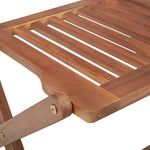 HKH 5 Pcs Conjunto de Jantar para Jardim Madeira de Acácia Maciça - Marrom