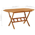 HKH 5 Pcs Conjunto de Jantar para Jardim Madeira de Acácia Maciça - Marrom