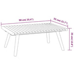 HKH 4 Pcs Conj. Lounge Jardim C/ Almofadões Madeira Acácia Maciça - Marrom
