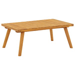 HKH 4 Pcs Conj. Lounge Jardim C/ Almofadões Madeira Acácia Maciça - Marrom