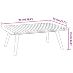 HKH 4 Pcs Conj. Lounge Jardim C/ Almofadões Madeira Acácia Maciça - Marrom