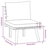 HKH 4 Pcs Conj. Lounge Jardim C/ Almofadões Madeira Acácia Maciça - Marrom