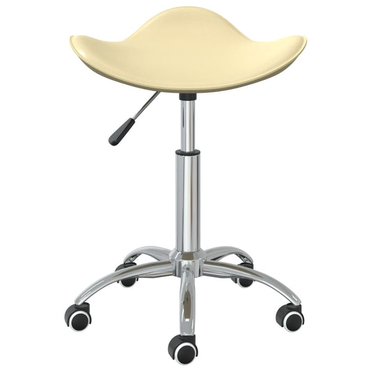 HKH Cadeira de Escritório em Couro Artificial - Creme
