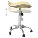 Silla de Oficina HKH de Cuero Artificial - Crema