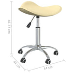 Silla de Oficina HKH de Cuero Artificial - Crema