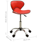 HKH Cadeira de Escritório em Couro Artificial - Vermelho