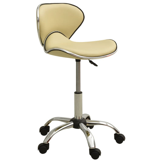 HKH Cadeira de Escritório em Couro Artificial - Creme