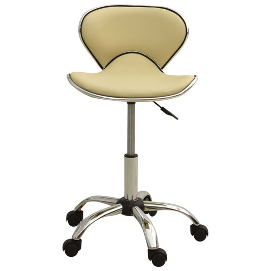 HKH Cadeira de Escritório em Couro Artificial - Creme