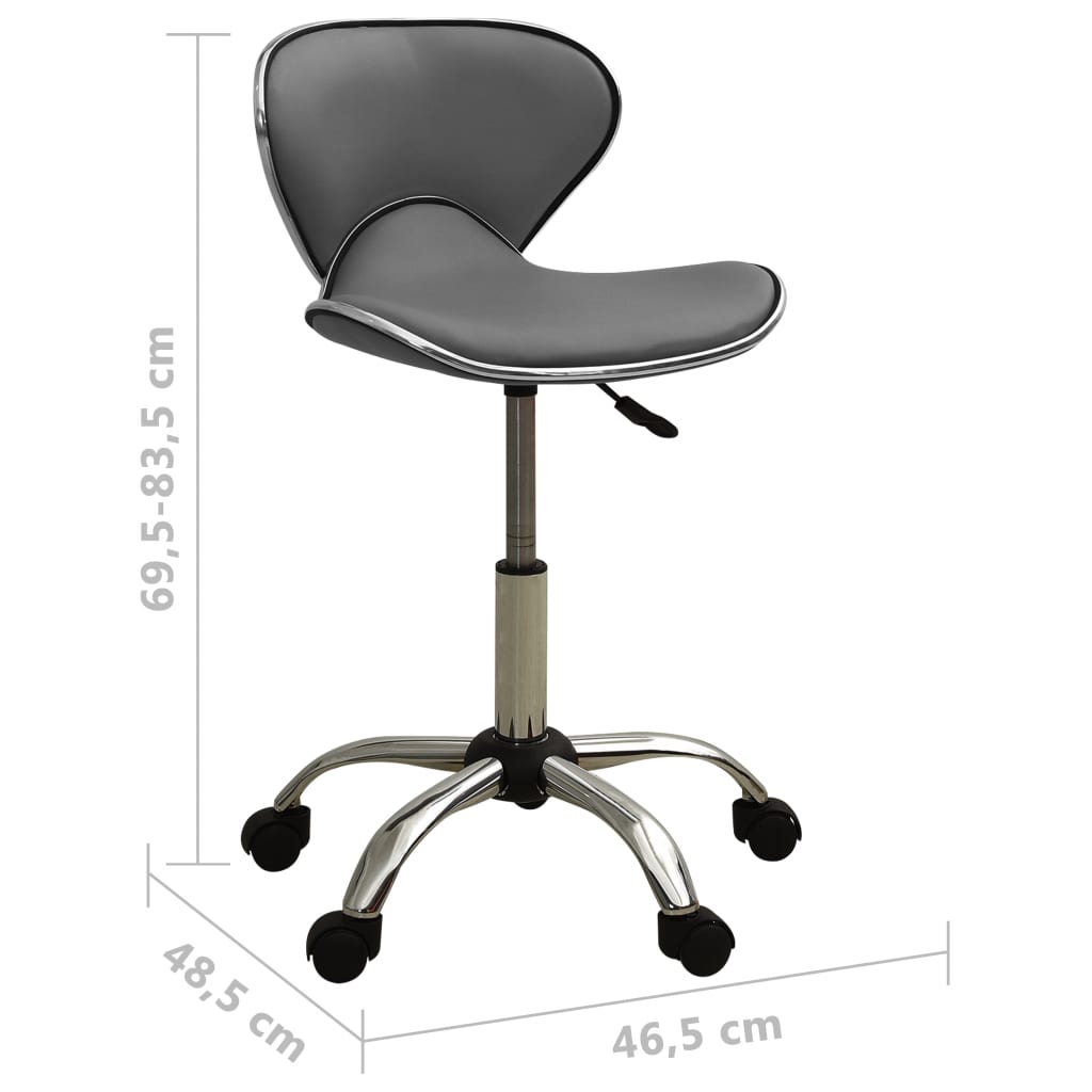 HKH Cadeira de Escritório em Couro Artificial - Cinzento