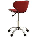 Silla de Oficina HKH en Cuero Artificial - Rojo Vino