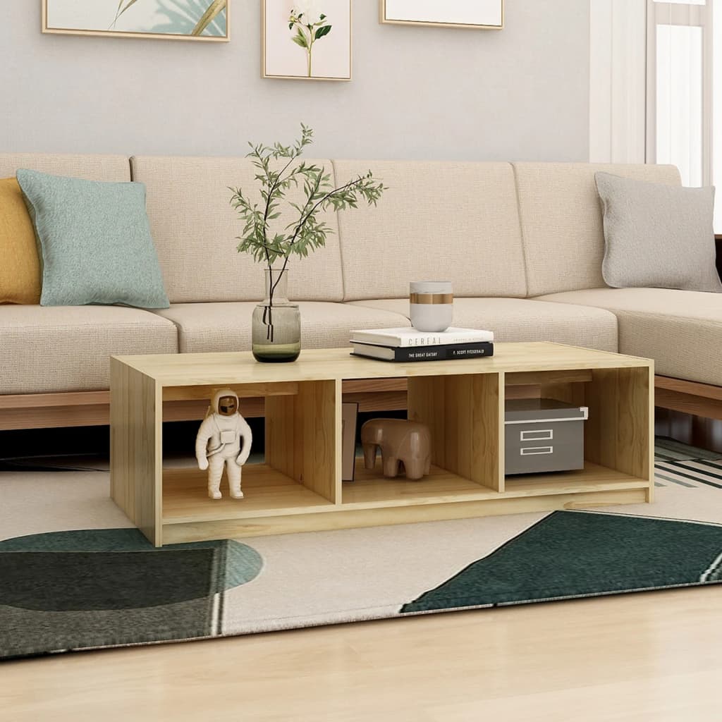 HKH Mesa de Centro en Madera de Pino Maciza