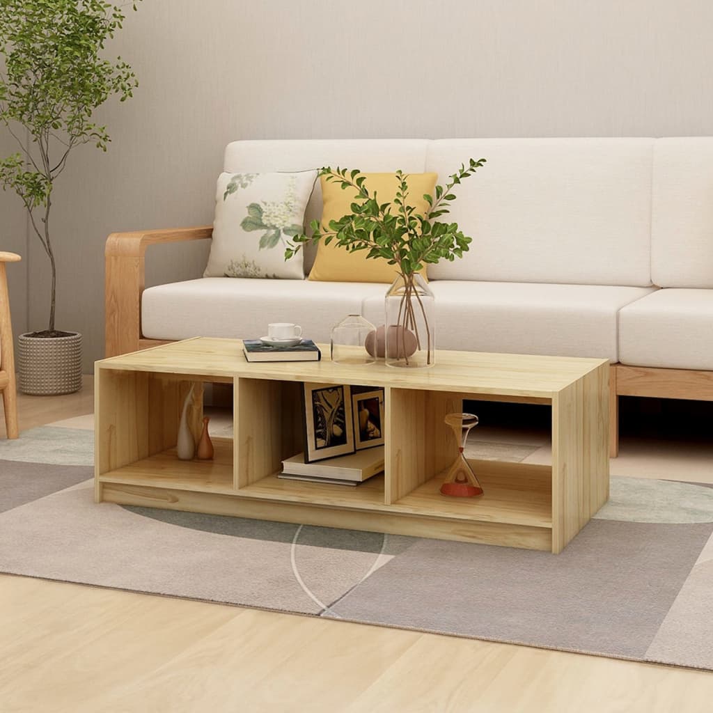 HKH Mesa de Centro en Madera de Pino Maciza