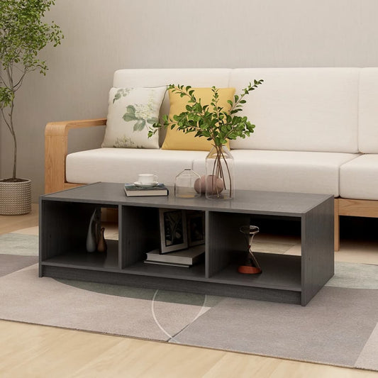 HKH Mesa de Centro en Madera Maciza de Pino - Gris
