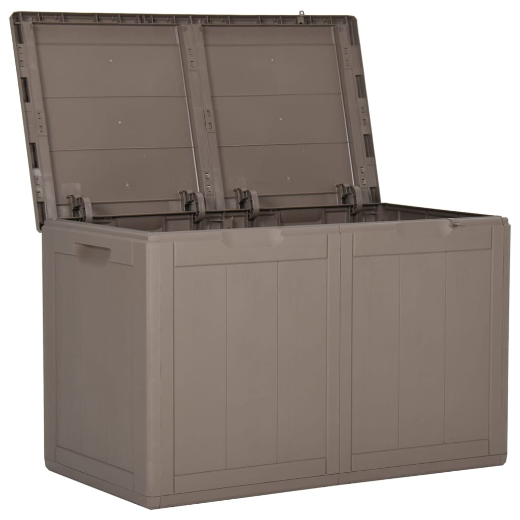 HKH Caja De Almacenamiento Para Jardín 180 L Mimbre PP Marrón - Marrón