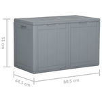 HKH Caixa De Arrumação Para Jardim 180 L Vime Pp - Cinzento