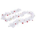 HKH Grinalda de Natal Decorada com Enfeites - Branco