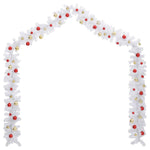 HKH Grinalda de Natal Decorada com Enfeites - Branco