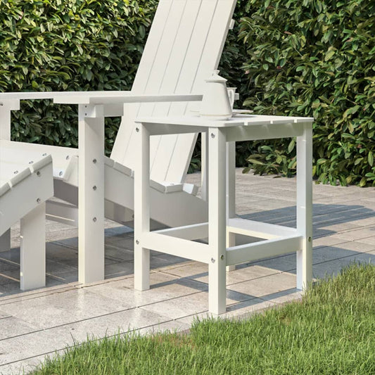 HKH 4 Pcs Conj. de Jantar P/ Jardim Madeira de Pinho Maciça - Branco