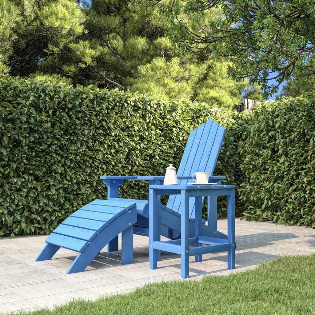 HKH Mesa de Jardim Adirondack 38x38x46 Cm Pead Ciano - Azul